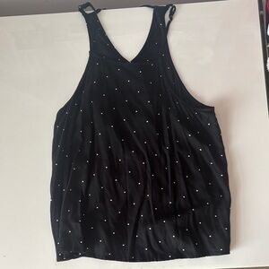 Hollister Black Tank Top with White Dots